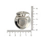 Metal clasp 30mm Nickel internetu
