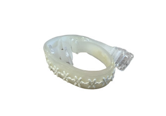 Transparent braces White flowers Brocaded Transparent braces White flowers Brocaded