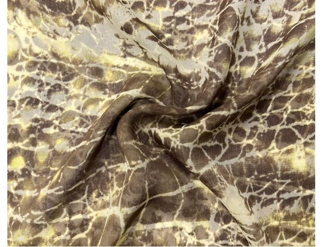 Silk Yellow and brown patterns