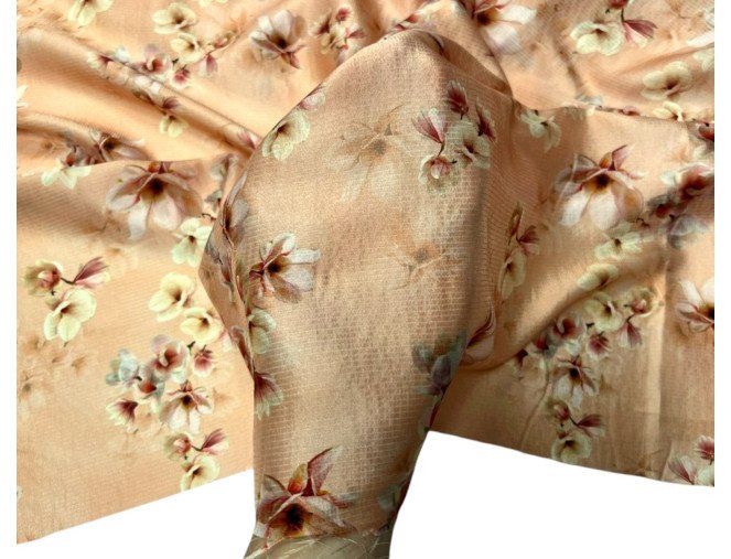 Šilkas Gėlės persikiniame pigiau