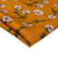Viscose fabric White flowers in orange