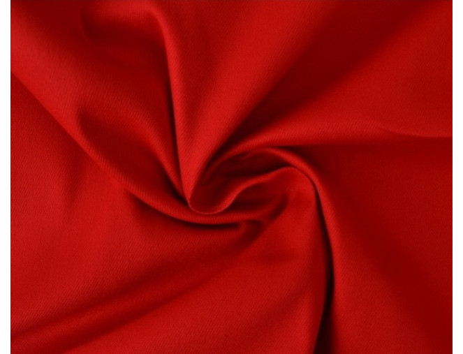 Storesnė medvilnė su elastanu Raudona