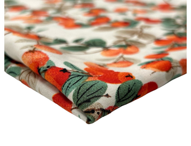 Viskozinis audinys Šermukšnių šakelės