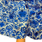 Polyester fabric Blue in white internetu
