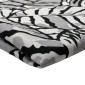 All-woven fabric in black with grey lettering