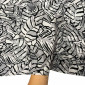 All-woven fabric in black with grey lettering internetu