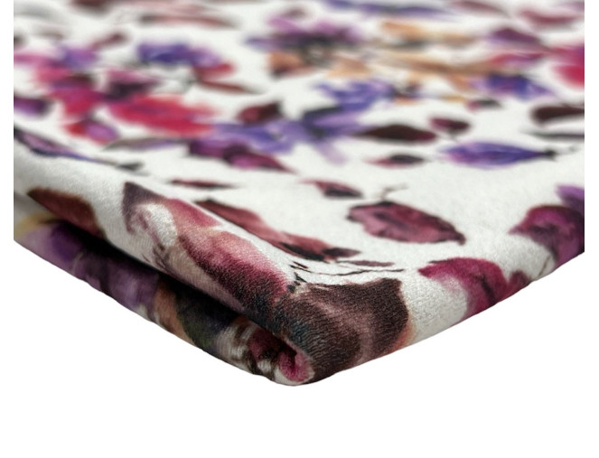 Jersey purple flowers in white