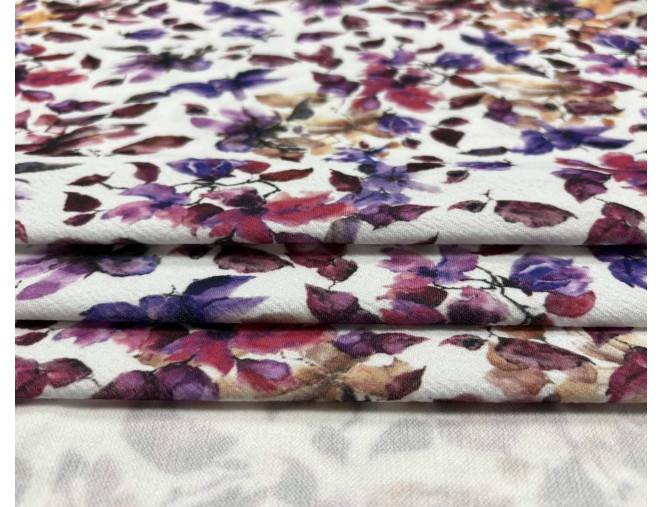 Jersey purple flowers in white pigiau