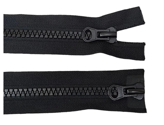 Dvipusis, plastikinis užtrauktukas Nr. 8  | 75cm Juodas