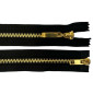 Both ends, metal zipper no.5 |75cm Black Gold