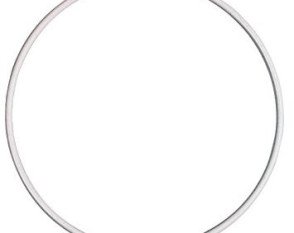 Metal ring - circle White | 14 sizes