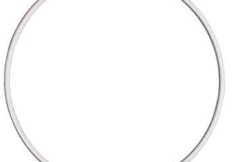 Metal ring - circle White | 14 sizes