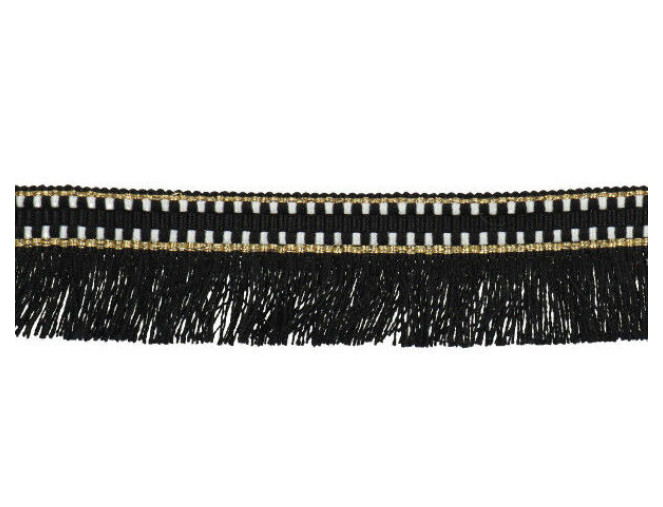 Decorative strip with 28 mm grooves Black