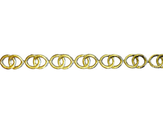 Decorative ribbon gold rings 13 mm