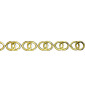 Decorative ribbon gold rings 13 mm