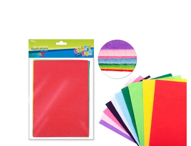 Filcas (veltinis) 1mm 20cmx30cm 10vnt Spalvų mix
