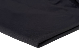 Triangular knitted or crocheted black