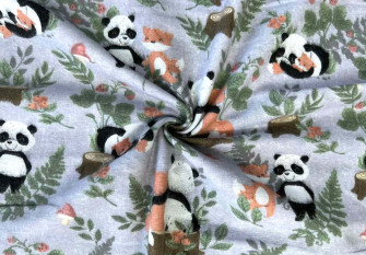 Flannel in panda grey