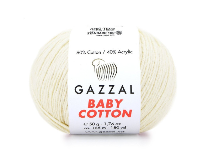 Gazzal Baby Cotton 3437 Kreminė