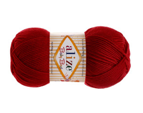 Alize baby best 106 Tamsi raudona