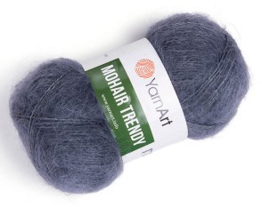 YarnArt Mohair Trendy 114 Tamsiai pilka