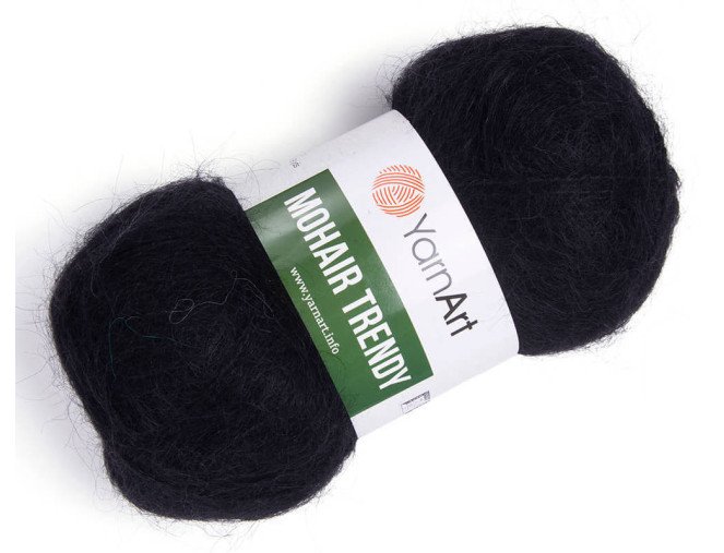 YarnArt Mohair Trendy 102 Juoda