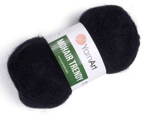 YarnArt Mohair Trendy 102 Juoda