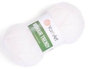 YarnArt Mohair Trendy 101 Balta YarnArt Mohair Trendy 101 Balta