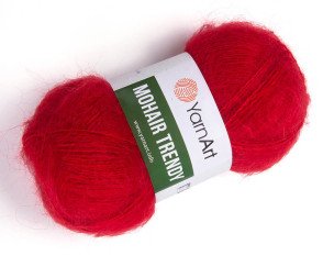 YarnArt Mohair Trendy 105 Raudona