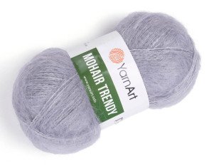 YarnArt Mohair Trendy 113 Pilka