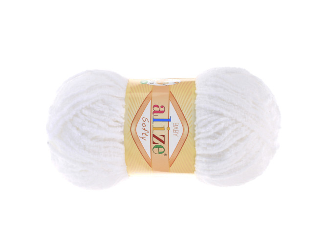 Alize Softy Baby 50gr | 115m 55 Balta