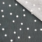 Cotton jersey White polka dots on black pigiau