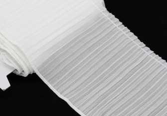 Pleated tape 110mm White