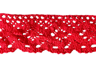 Cotton lace 33mm Red