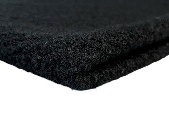 Blue curled fabric Black