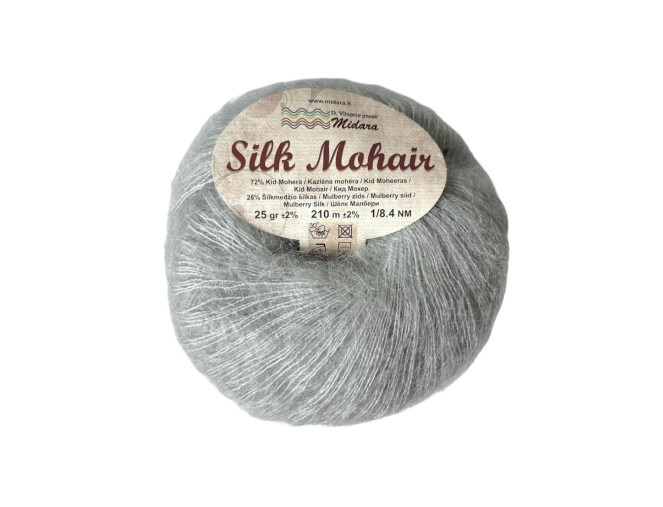Silk mohair 910 Light grey
