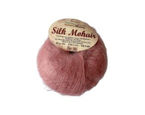 Silk mohair 740 Tamsi pelenų rožinė