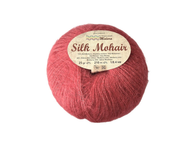 Silk mohair 150 Tamsi koralo