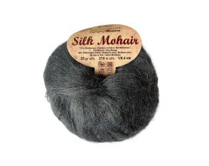 Silk mohair 930 Tamsiai pilka