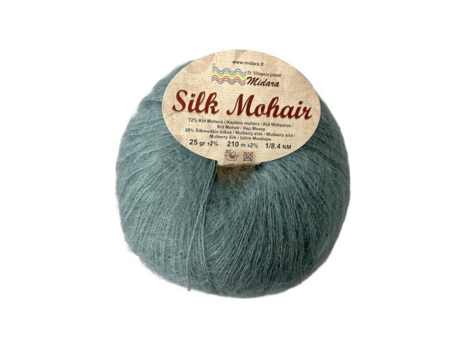Silk mohair 620 Pilka su melsvu atspalviu