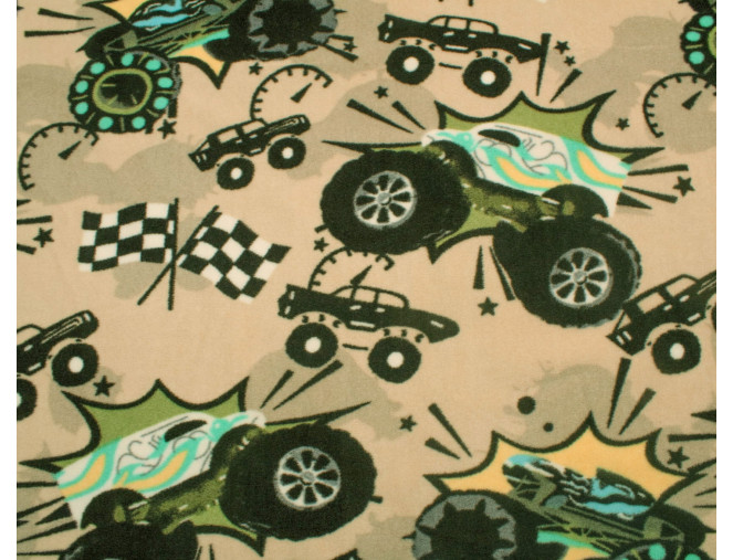 Flisas Monster truck smėliniame pigiau