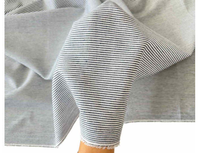 Cotton cloth Dark blue stripes internetu