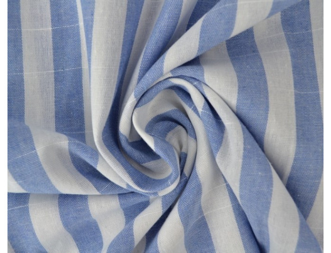 Cotton fabric Blue striped