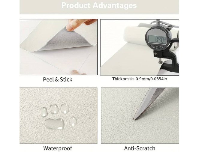 Klijuojama oda 30x25cm Ekru pigiau