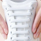 Silicone elastic shoelaces White | 16pcs