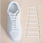 Silicone elastic shoelaces White | 16pcs pigiau