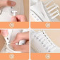 Silicone elastic shoelaces White | 16pcs internetu