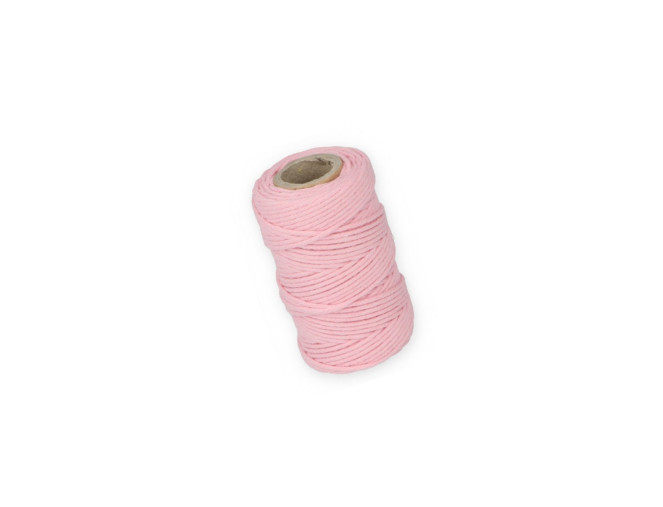 Makrame siūlai 2mm 45m Rožinė