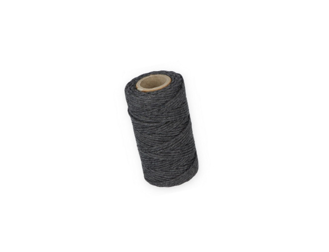 Makrame siūlai 2mm 45m Tamsiai pilka