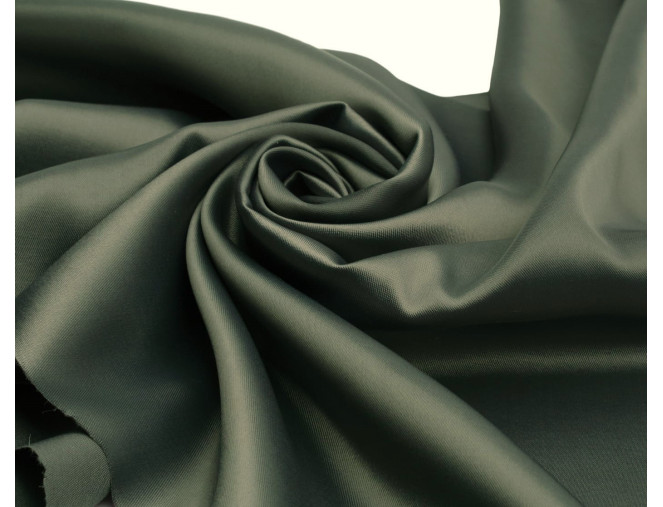 Storesnis atlasinis audinys su elastanu Chaki pigiau